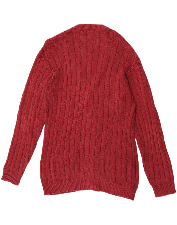 VINTAGE Mens Cardigan Sweater Large Burgundy