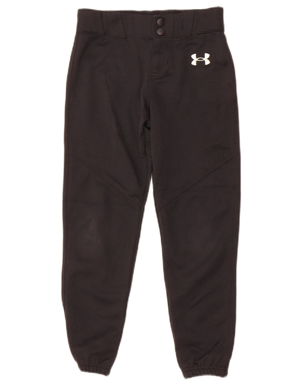 Under Armour Boys Tracksuit Trousers Joggers 7-8 Years Small Black