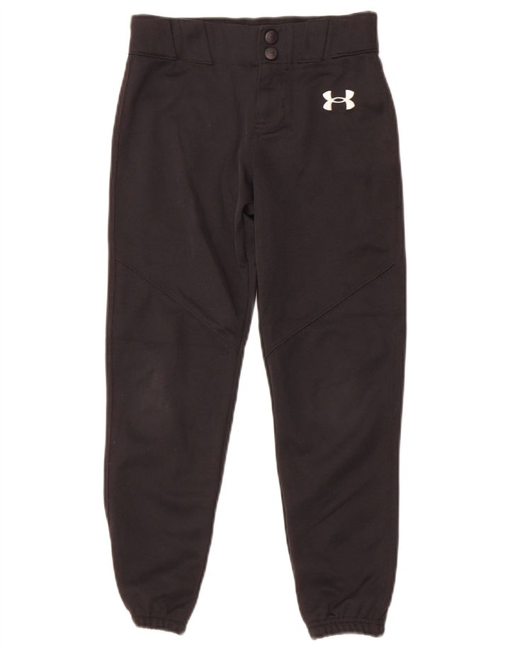Under Armour Boys Tracksuit Trousers Joggers 7-8 Years Small Black