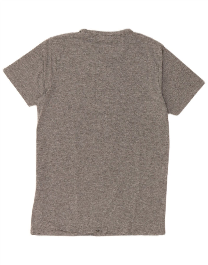 JACK & JONES Mens T-Shirt Top Medium Grey Flecked Cotton