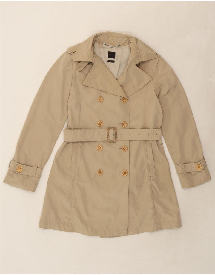 SEVENTY Womens Trench Coat IT 42 Medium Beige Polyester Vintage Seventy and Second-Hand Seventy from Messina Hembry 