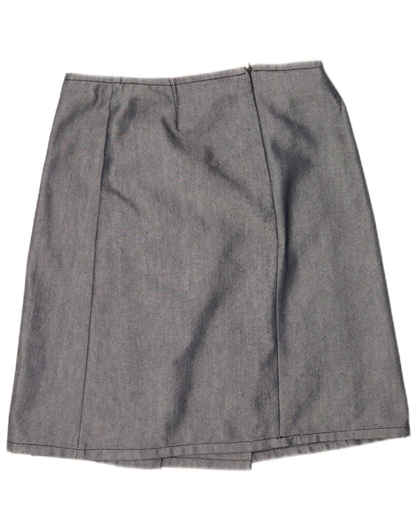 Max & Co. Womens Pleated Skirt UK 12 Medium W30 Navy Blue Cotton