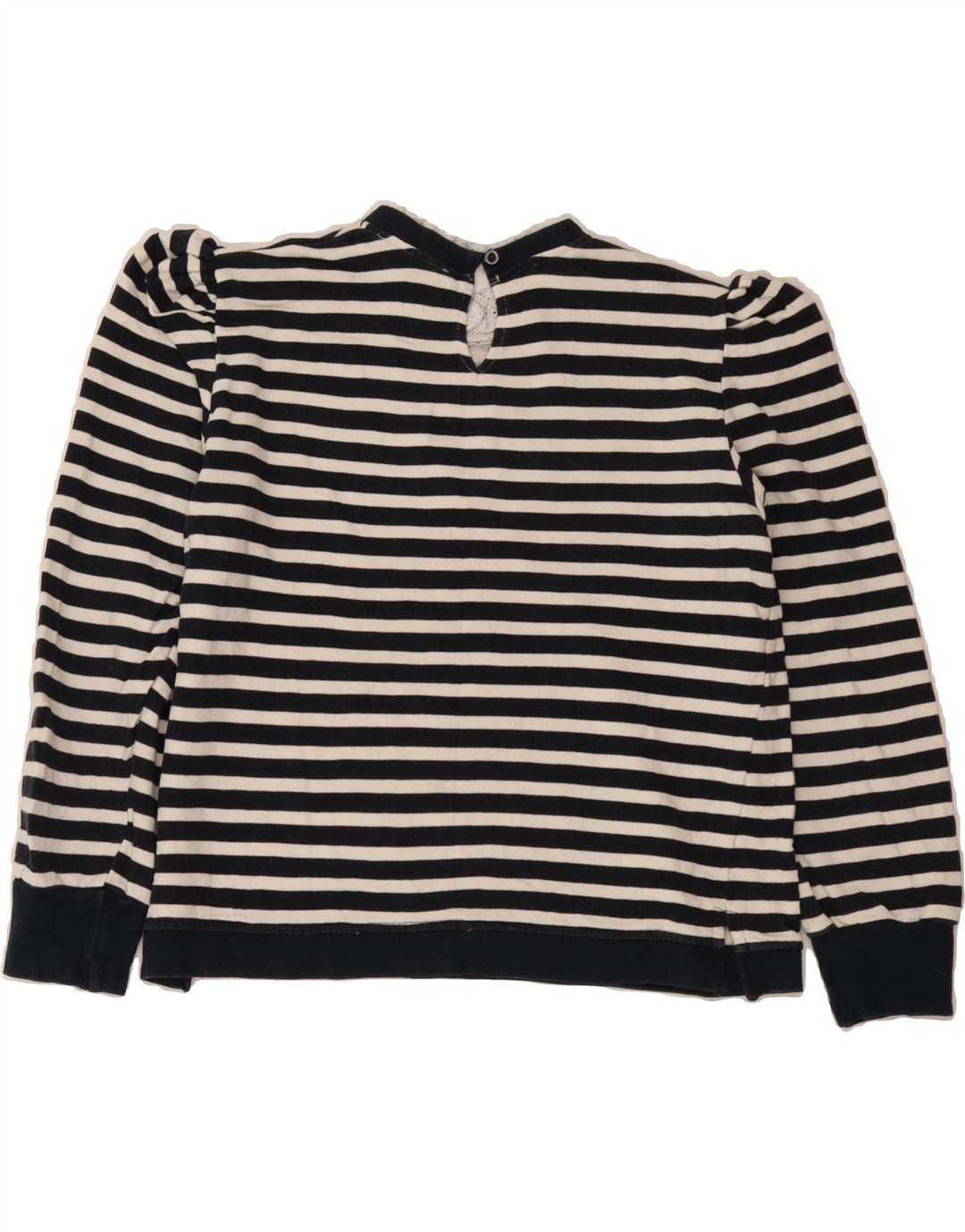 OASIS Womens Top Long Sleeve UK 16 Large Navy Blue Striped Vintage Oasis and Second-Hand Oasis from Messina Hembry 