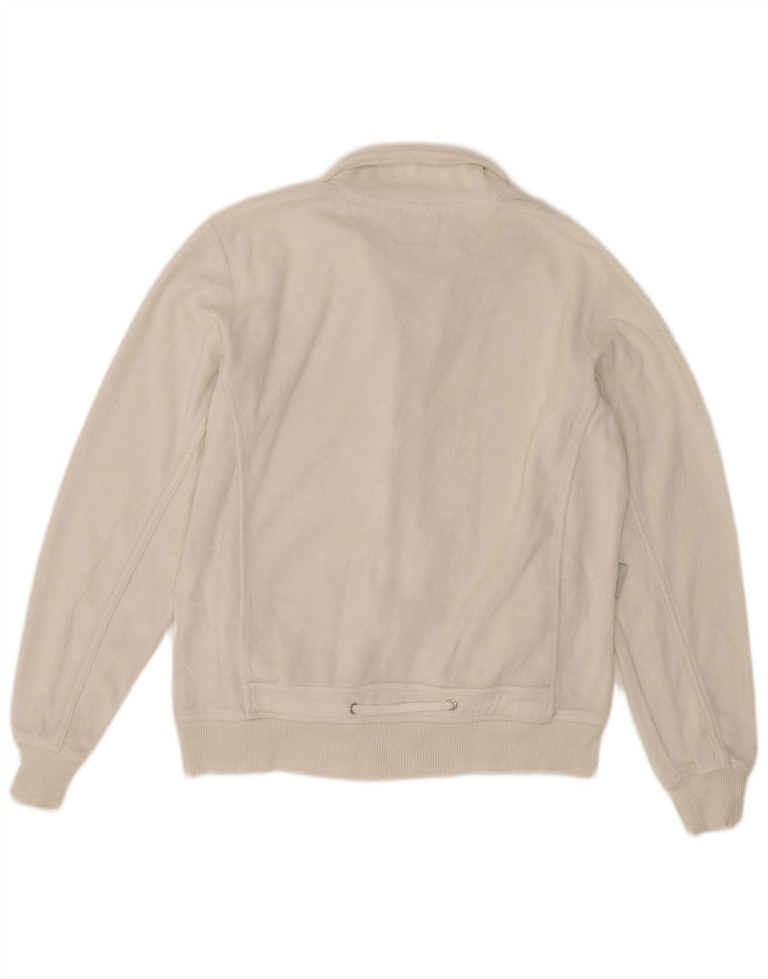 Champion Womens Tracksuit Top Jacket UK 10 Small White Cotton