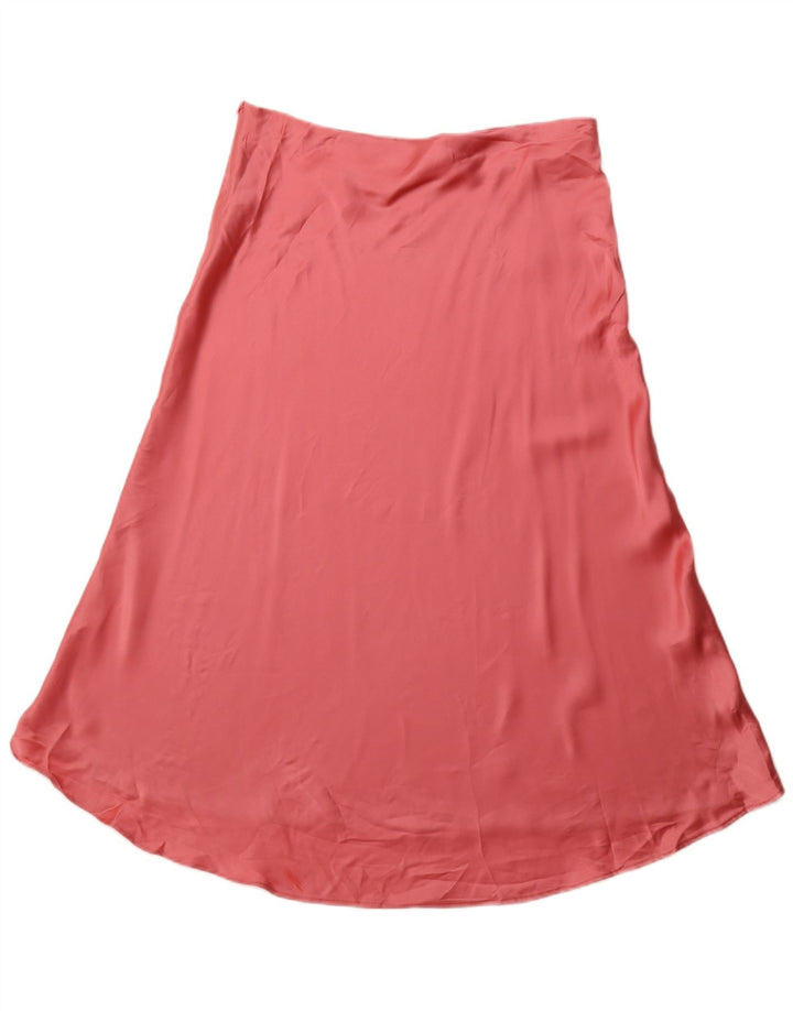 ZARA Womens High Waist A-Line Skirt XL W32  Pink Polyester