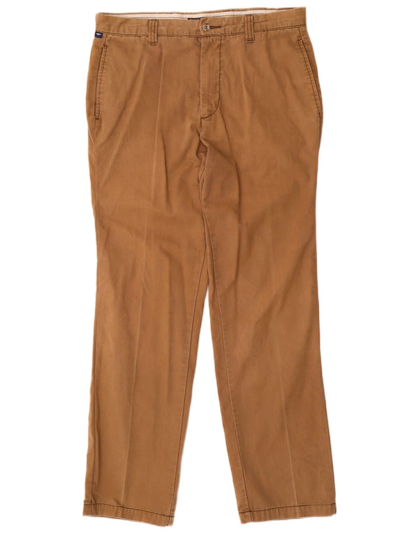 DOCKERS Mens Classic Fit Straight Chino Trousers W34 L32 Beige Cotton