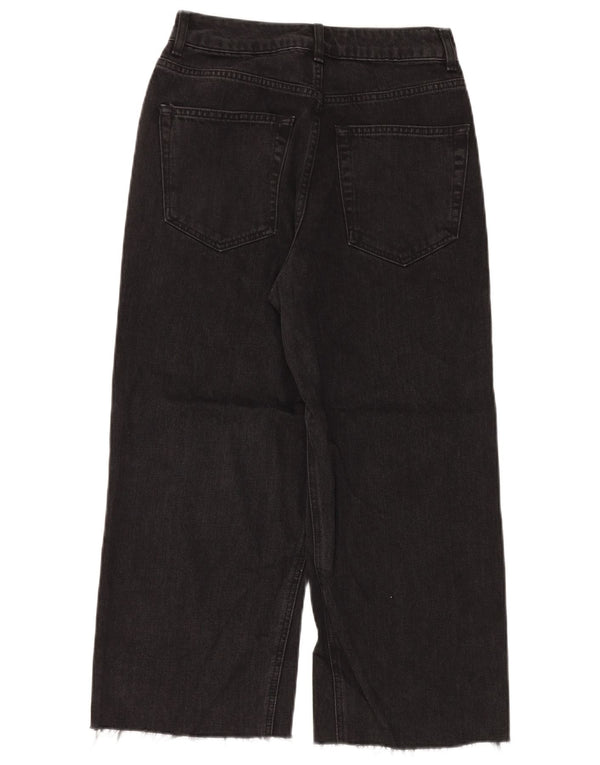 TOPSHOP Womens Wide Leg Jeans W28 L23 Black Polyester