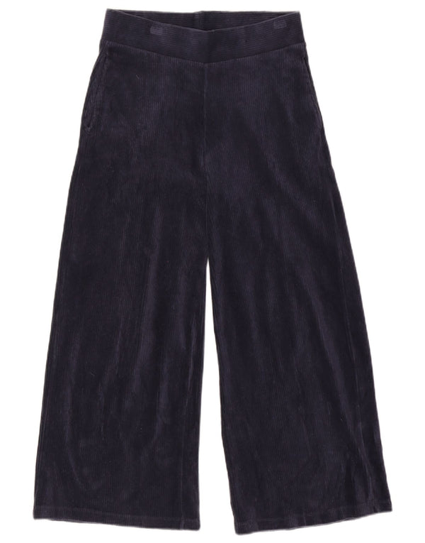 Marks & Spencer Womens Wide Leg Tracksuit Trousers UK 10 Small Navy Blue
