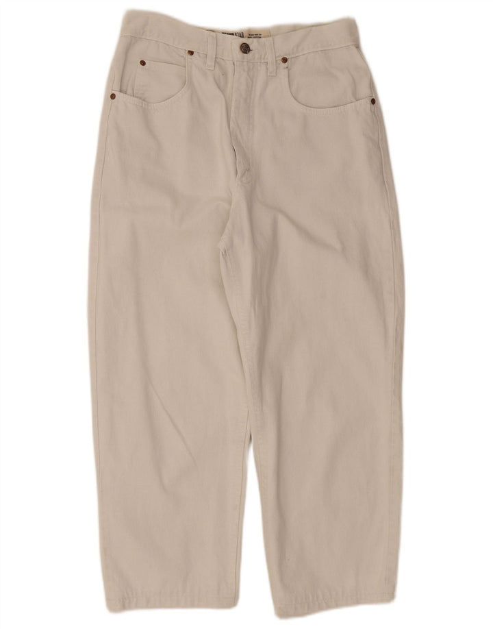 Lee Mens Riders Cropped Jeans W33 L24 White Cotton