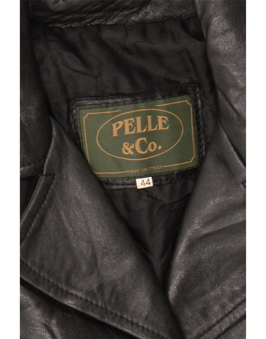 Vintage Womens Leather Coat IT 44 Medium Black
