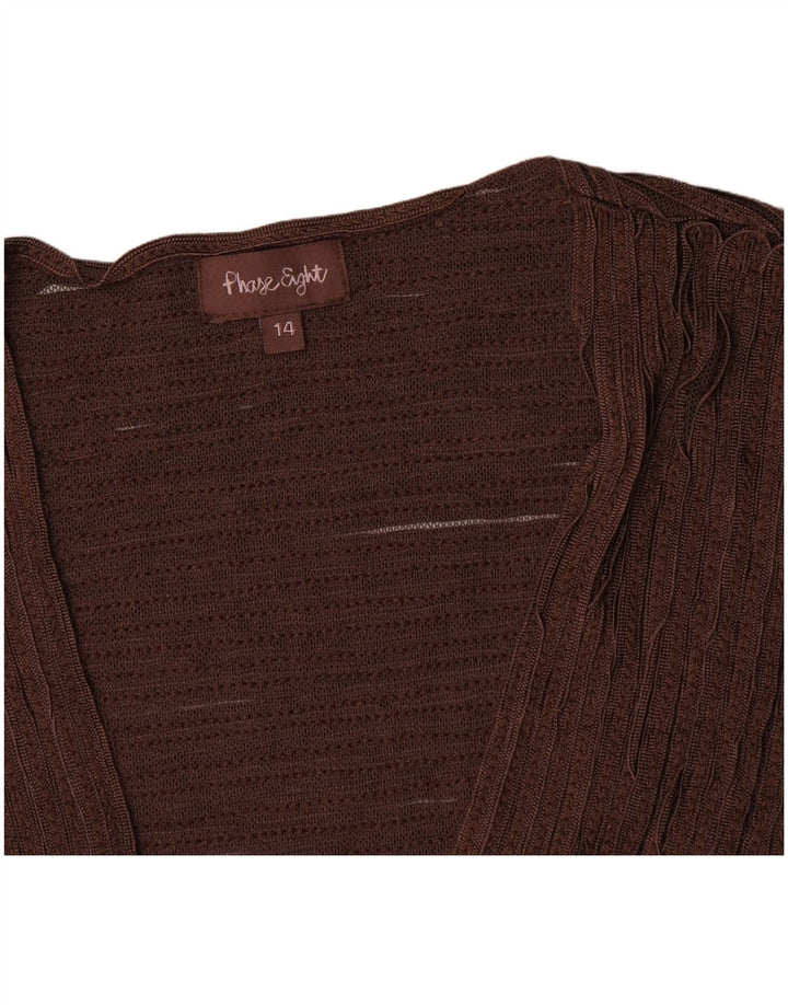 Phase Eight Womens Bolero Top UK 14 Medium  Brown Nylon