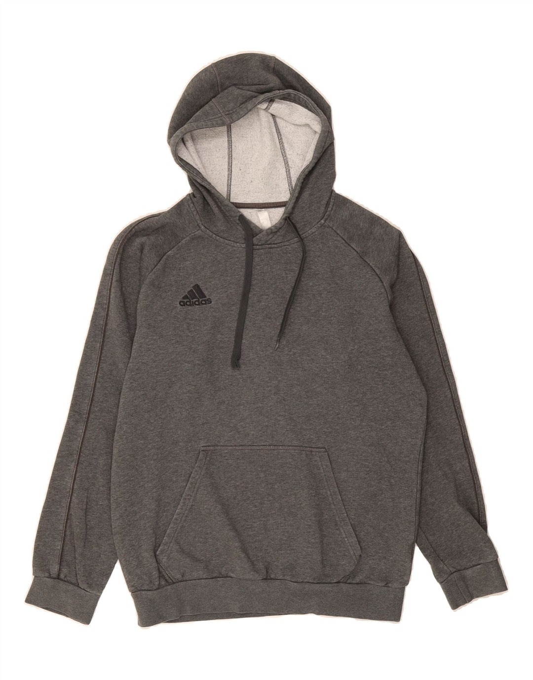 ADIDAS Mens Hoodie Jumper Medium Grey Cotton Vintage Adidas and Second-Hand Adidas from Messina Hembry 