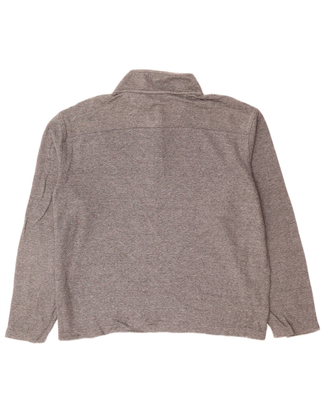 CALVIN KLEIN Womens Oversized Zip Neck Sweatshirt Jumper UK 12 Medium Grey