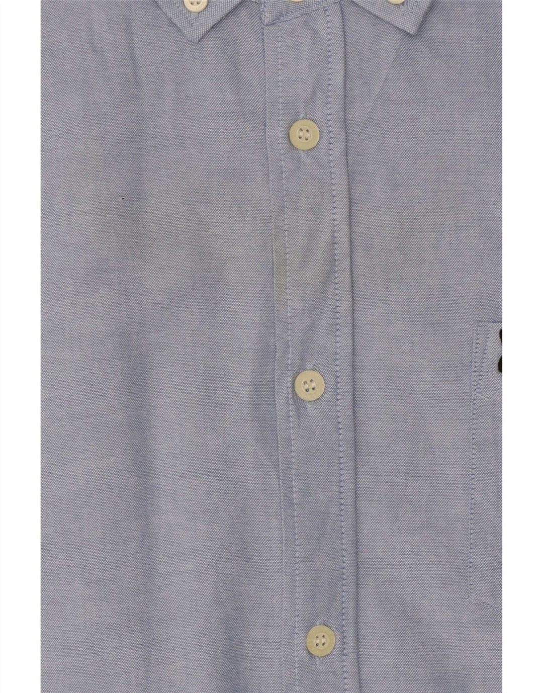 Lyle & Scott Mens Short Sleeve Shirt Large Blue Cotton