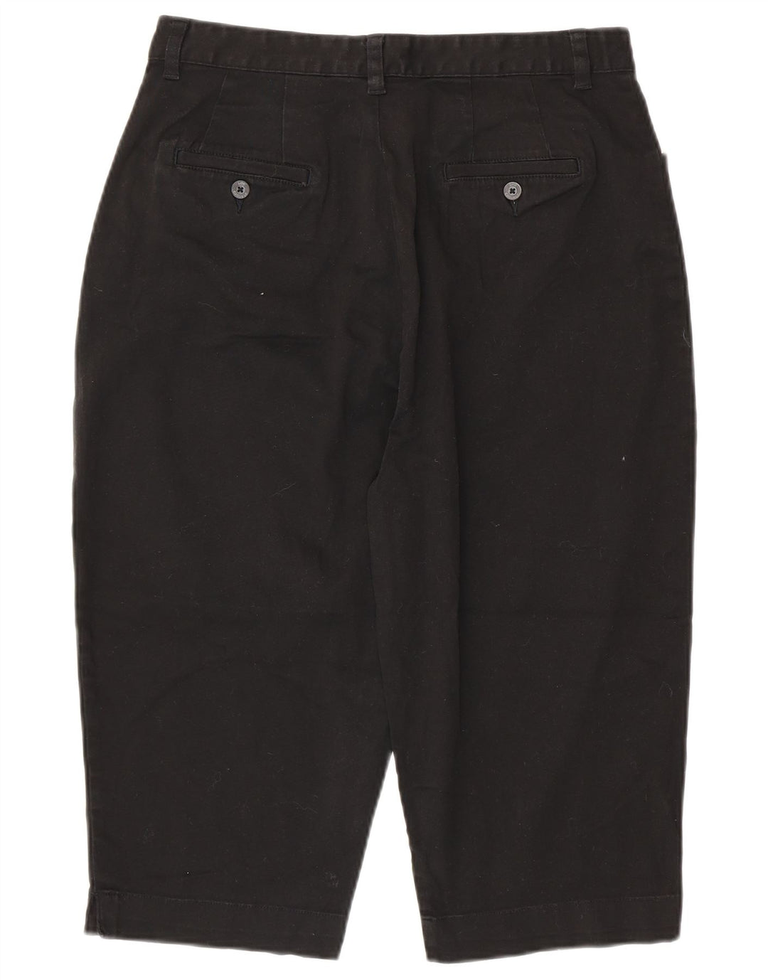 LEE Womens Khakis High Waist Capri Trousers US 16 2XL W32 L18 Black Cotton