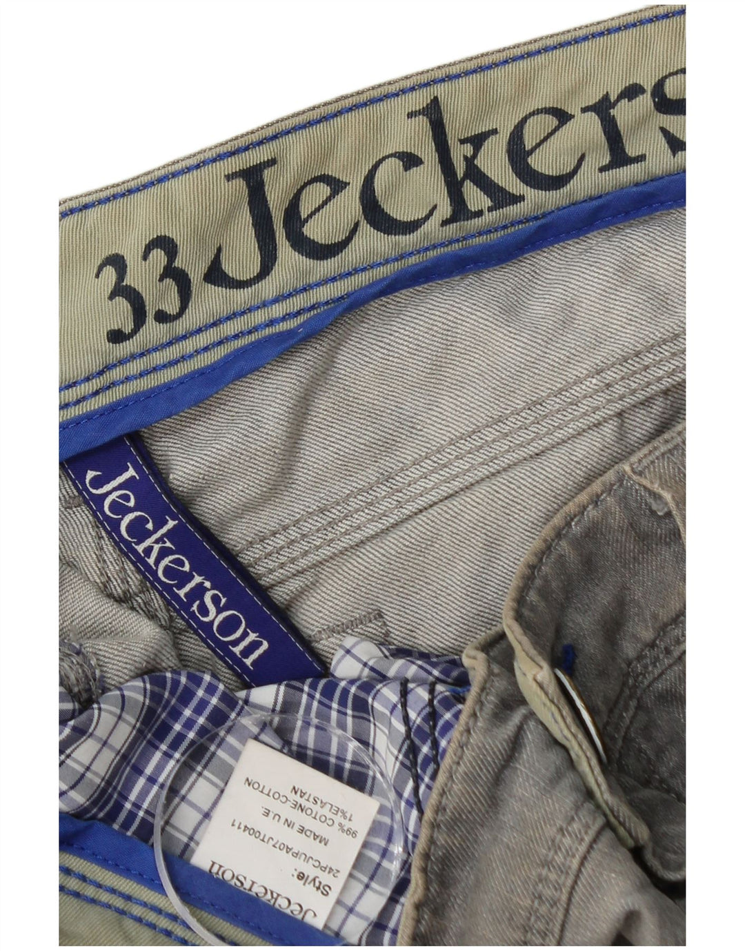 Jeckerson Womens Slim Jeans W33 L29 Grey Cotton