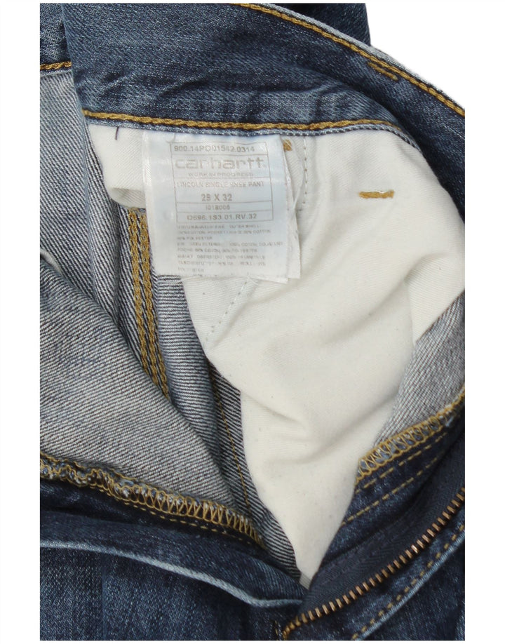 CARHARTT Womens Cargo Slim Jeans W28 L32 Blue Cotton