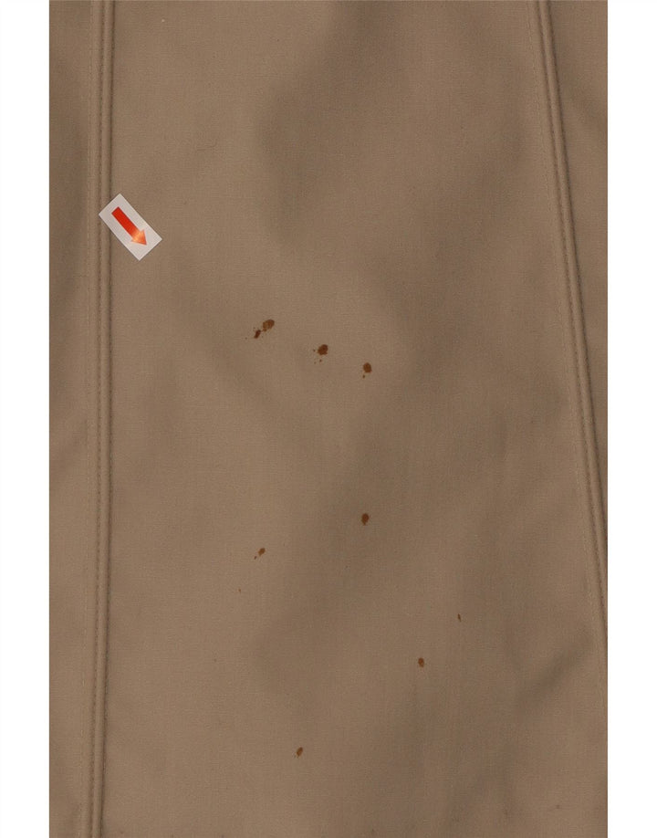 VINTAGE Womens Oversized Faux Fur Overcoat EU 40 Medium Beige Polyester