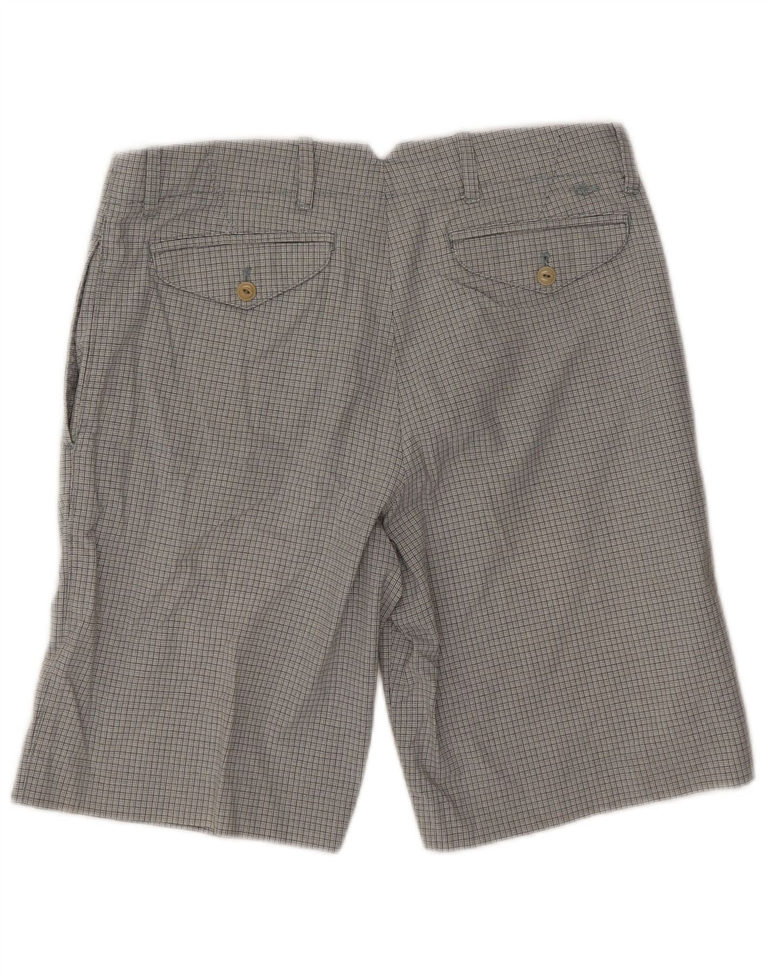 Dockers Mens Chino Shorts W32 Medium Grey Houndstooth Cotton