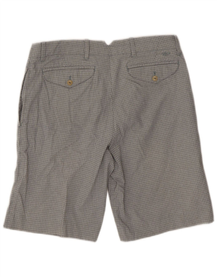 Dockers Mens Chino Shorts W32 Medium Grey Houndstooth Cotton