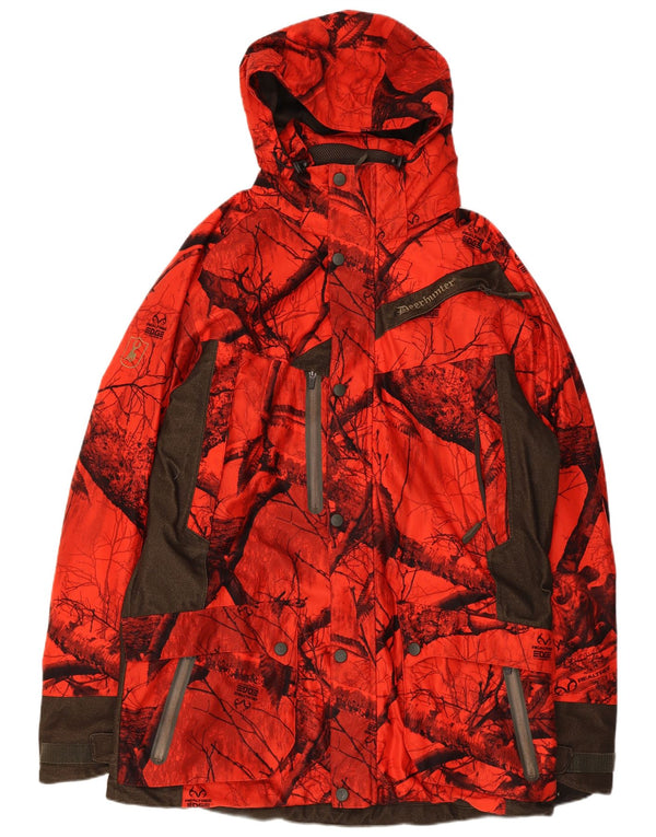 Deerhunter Mens Hooded Windbreaker Jacket EU 56 3XL Red Camouflage