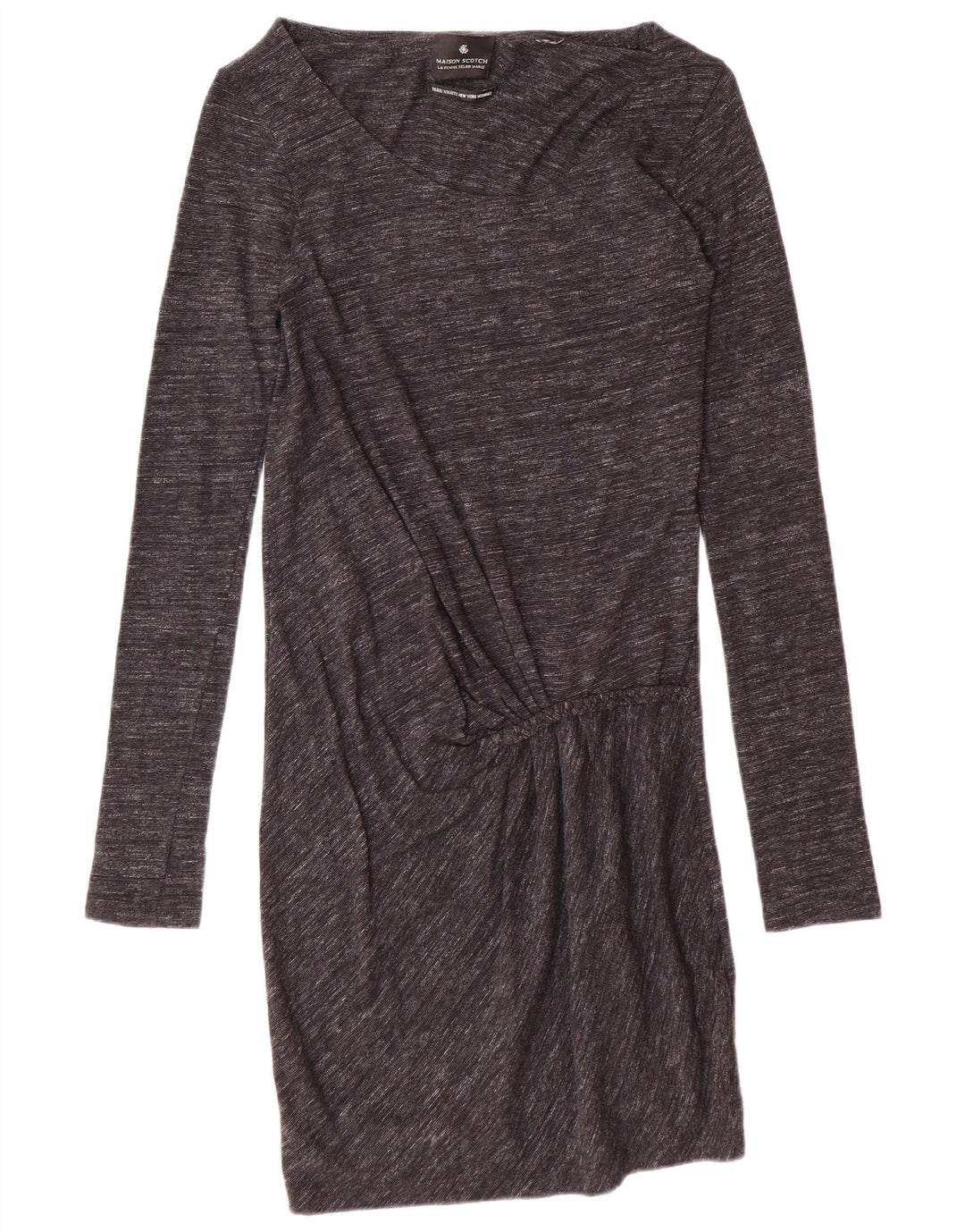 MAISON SCOTCH Womens Long Sleeve Basic Dress UK 10 Small Grey