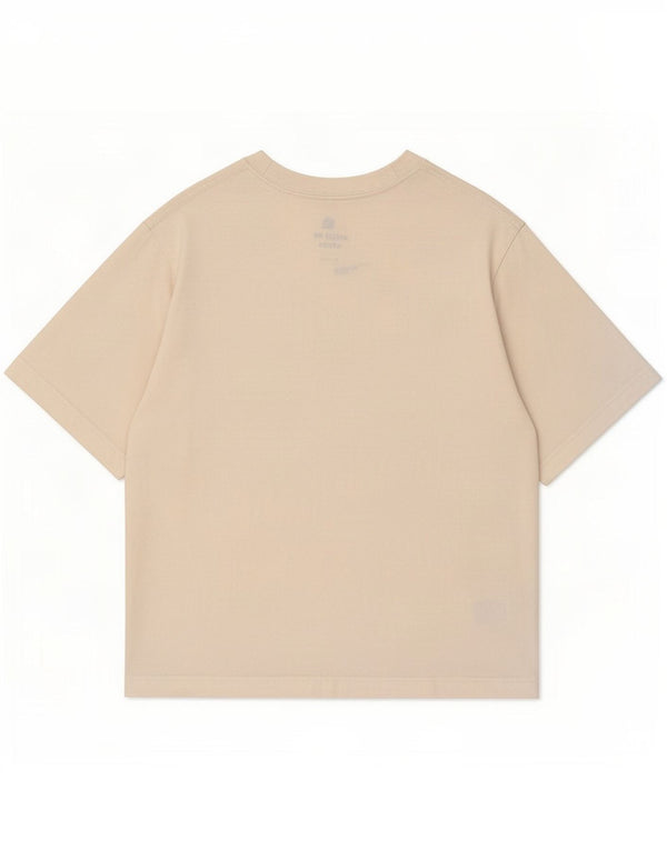 Nike Womens Loose Fit T-Shirt Top UK 10 Small Off White Cotton