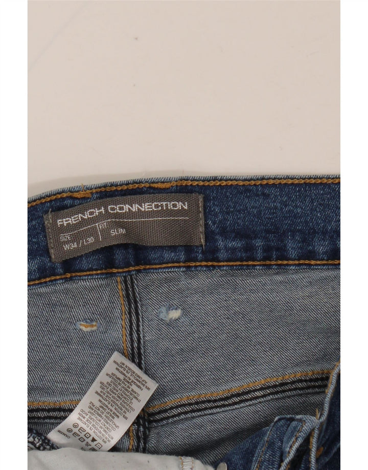 FRENCH CONNECTION Mens Slim Jeans W34 L30 Blue Cotton