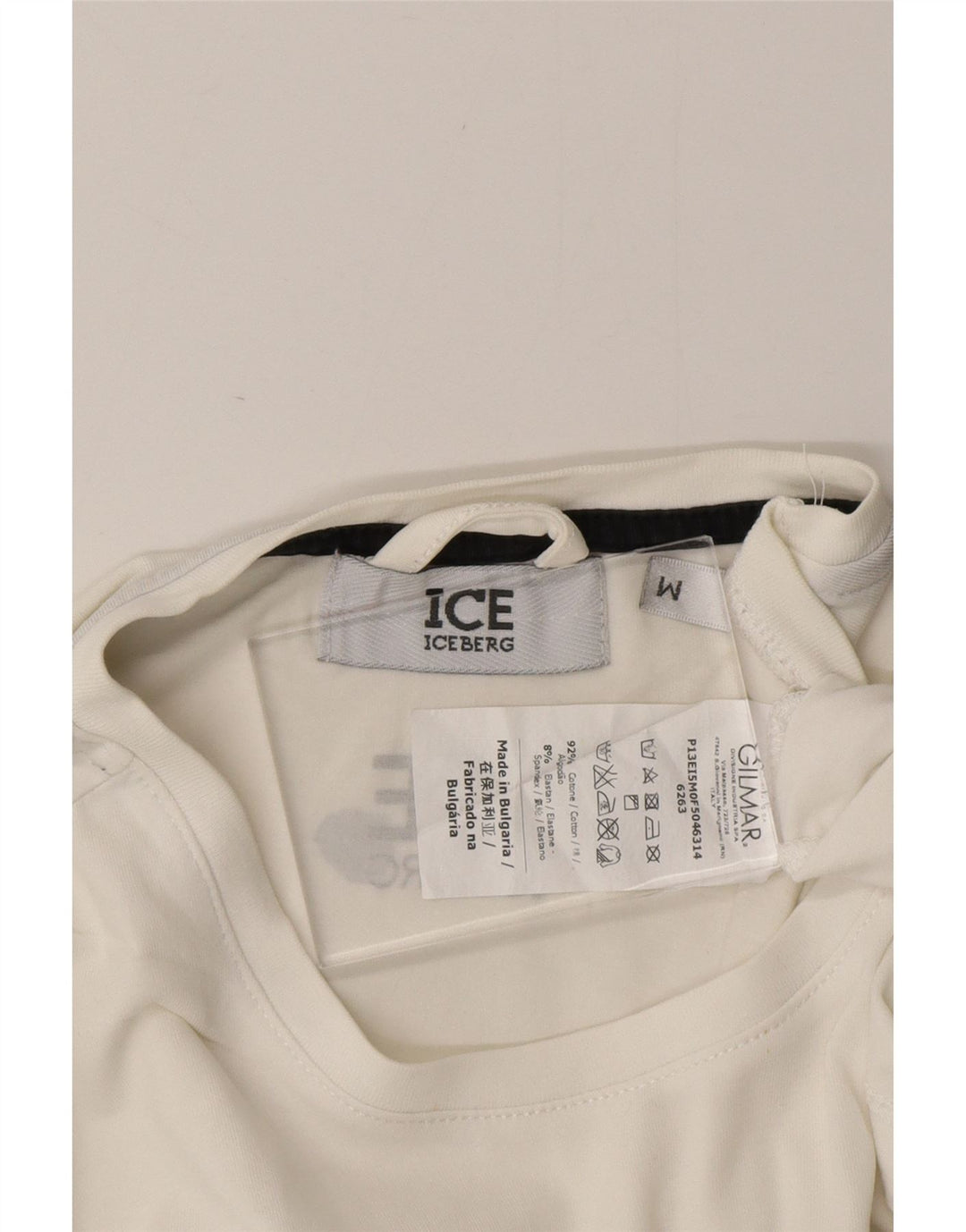 ICEBERG Mens Graphic T-Shirt Top Medium White Cotton