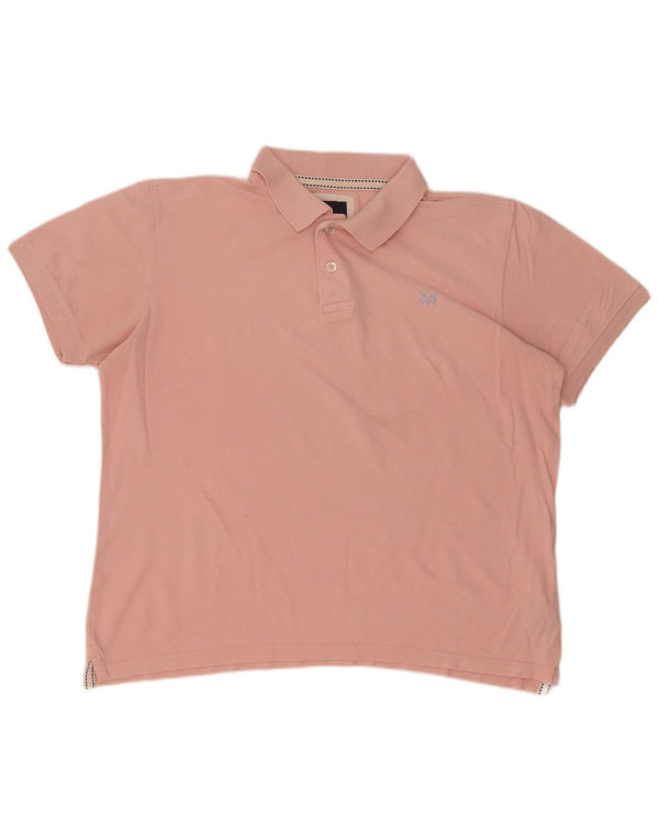 Crew Clothing Mens Polo Shirt Large Pink Cotton