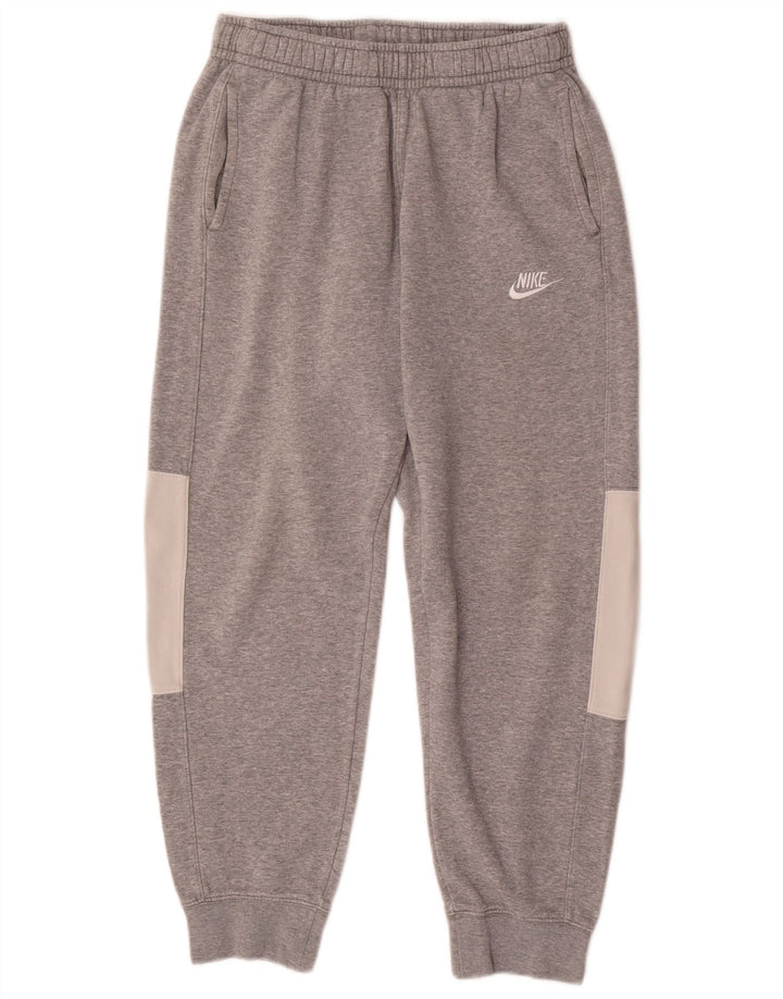 NIKE Mens Tracksuit Trousers Joggers Small  Grey Colourblock Cotton