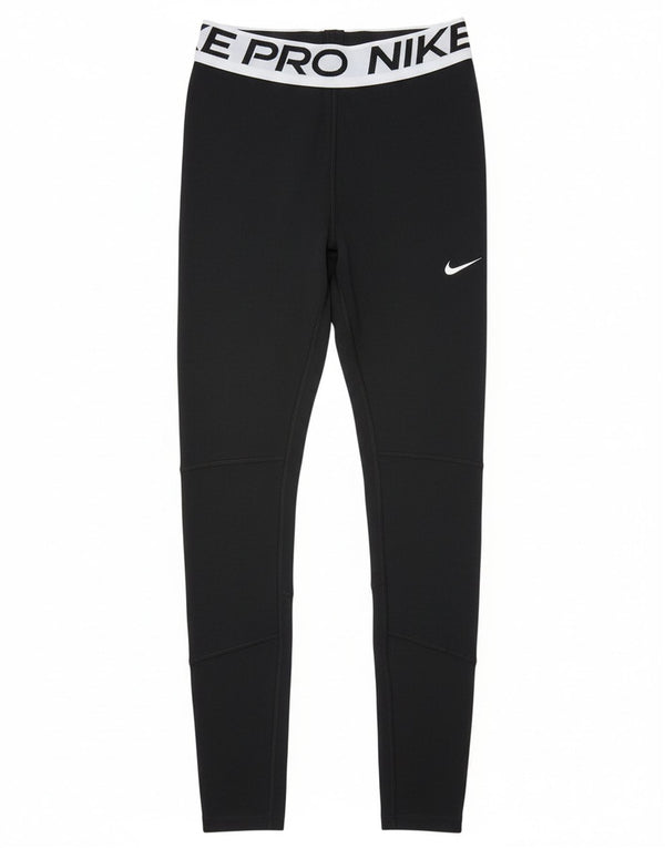 Nike Girls Graphic Leggings 12-13 Years Large Black