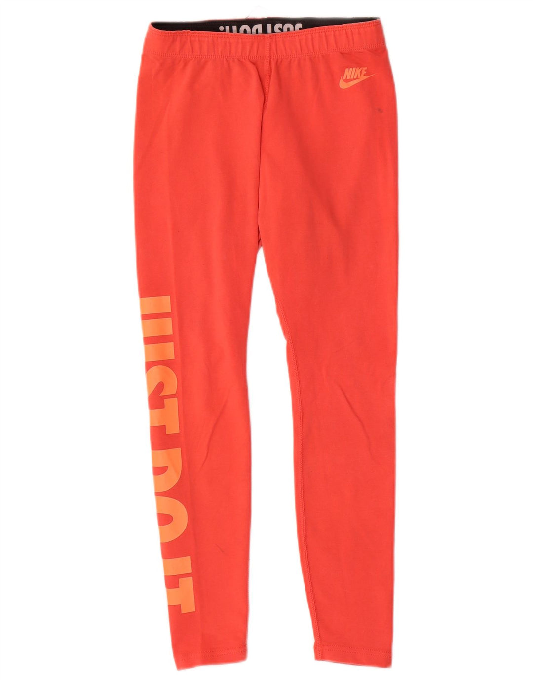 Nike Womens Graphic Leggings UK 14 Medium  Red Cotton