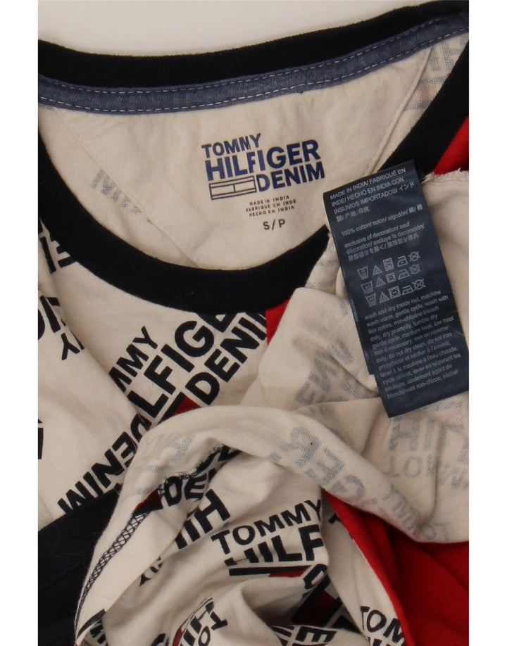 Tommy Hilfiger Mens Graphic T-Shirt Top Small Multicoloured Colourblock