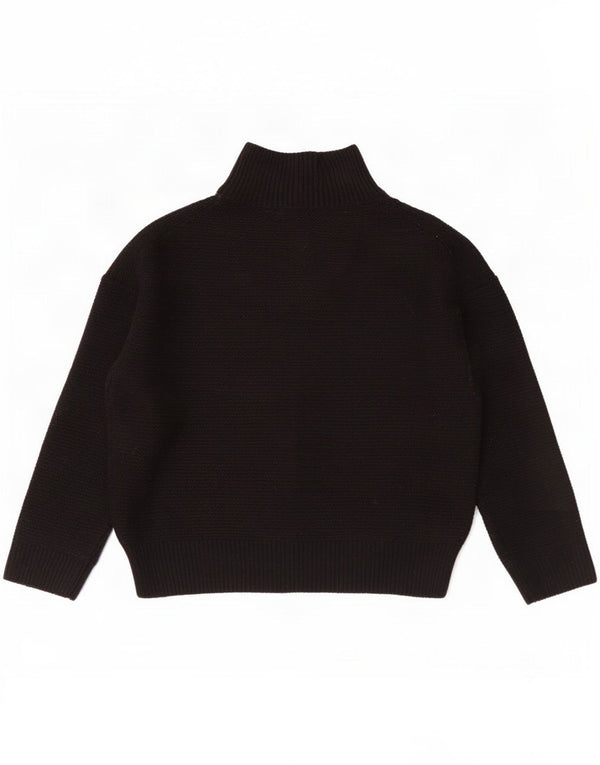 The White Company Womens Label Turtle Neck Jumper Sweater UK 14 Medium Blac