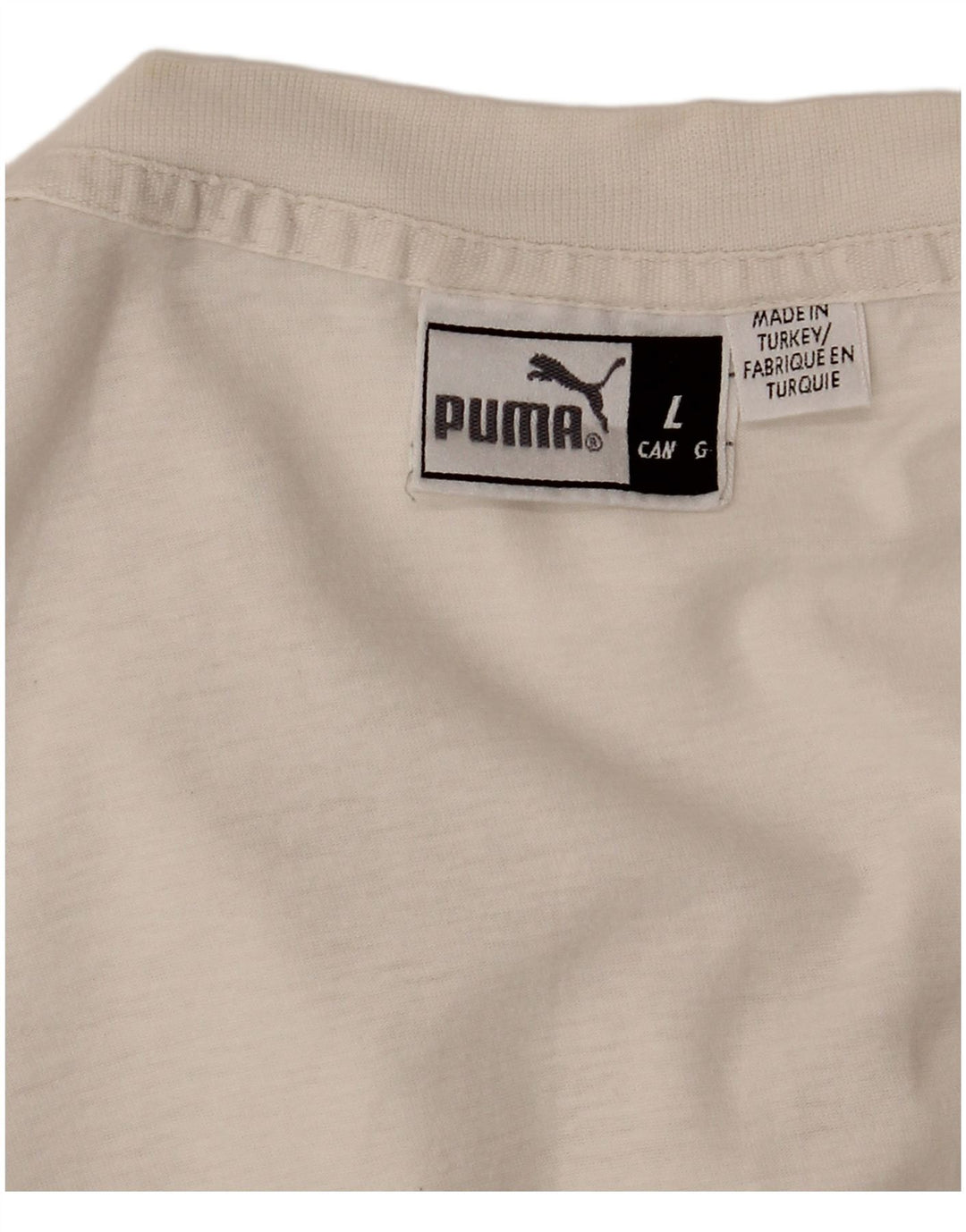 PUMA Mens Graphic T-Shirt Top Large White