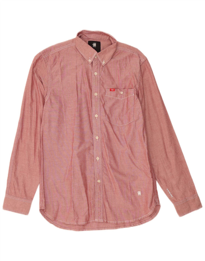 G-Star Mens Shirt Small Red Cotton