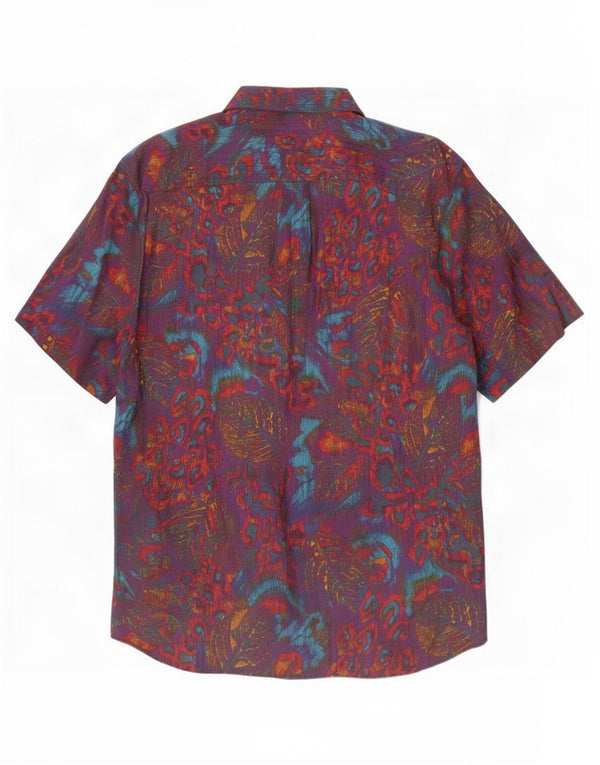 Poggianti Mens Short Sleeve Shirt XL Multicoloured Tie Dye Viscose