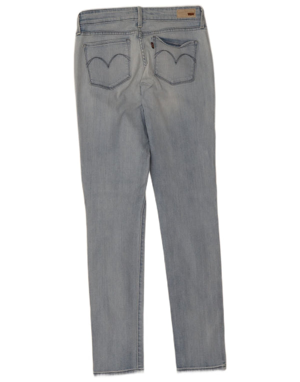 Levi's Womens Demi Curve Mid Rise Skinny Jeans W28 L34 Blue Cotton