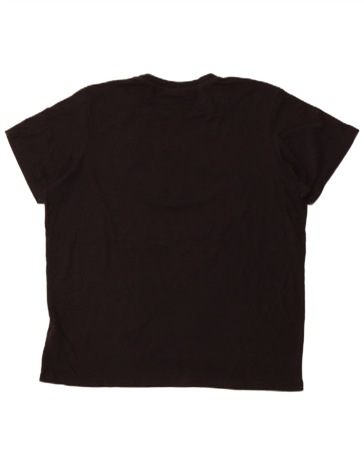 ADIDAS Womens Graphic T-Shirt Top UK 18 XL Black Cotton