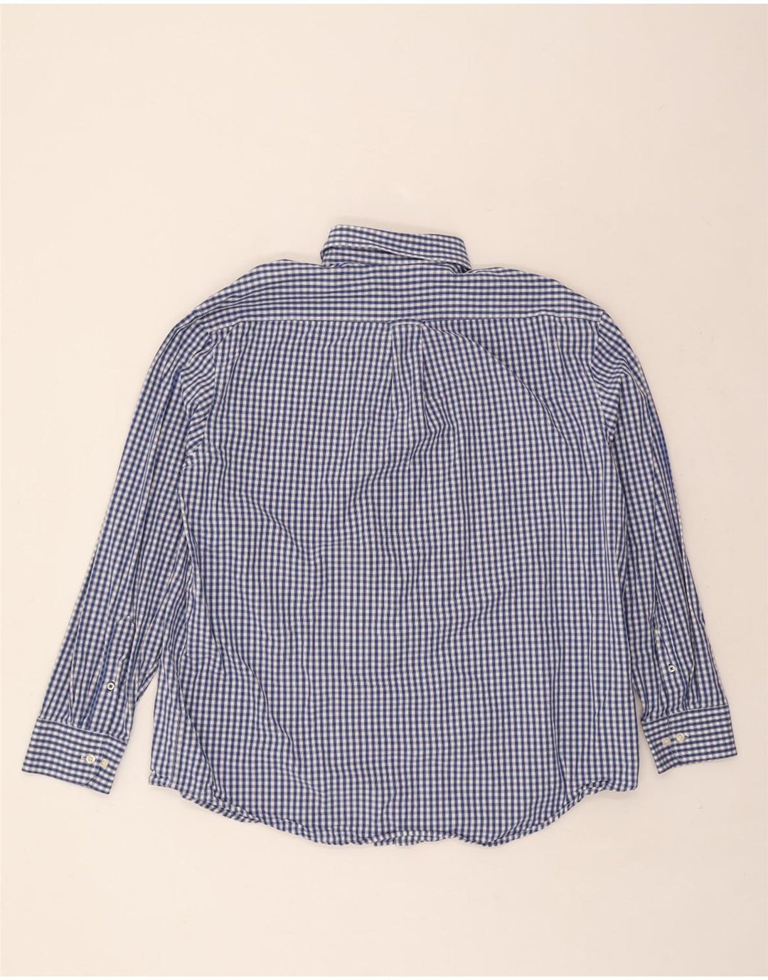 IZOD Mens Shirt XL Blue Gingham Cotton Vintage Izod and Second-Hand Izod from Messina Hembry 