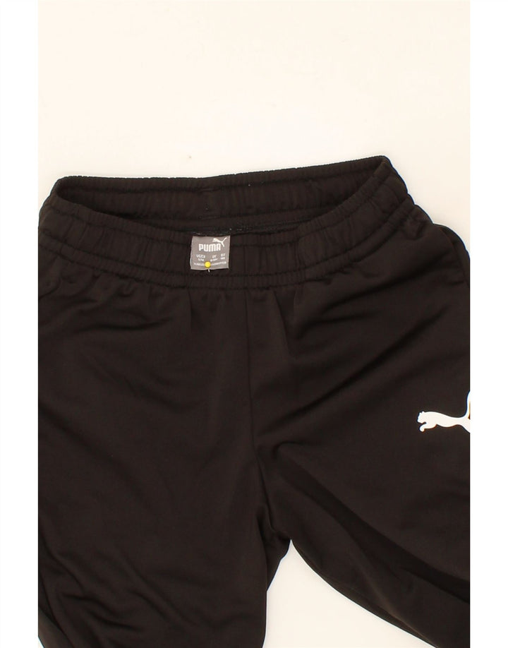 PUMA Boys Tracksuit Trousers 9-10 Years Black Polyester Vintage Puma and Second-Hand Puma from Messina Hembry 