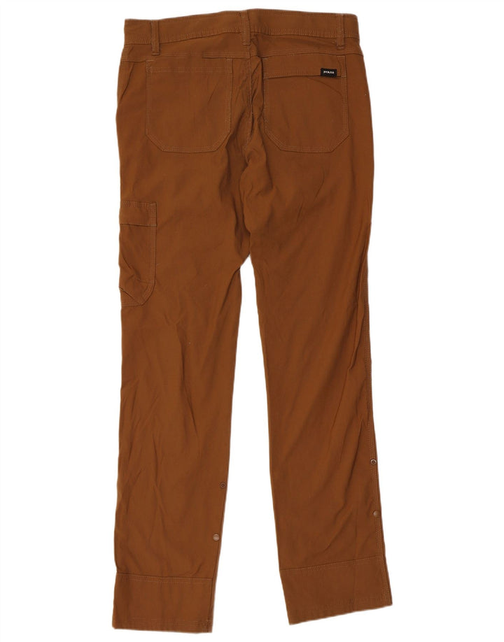 Prana Mens Slim Fit Cargo Trousers W31 L32 Brown Nylon