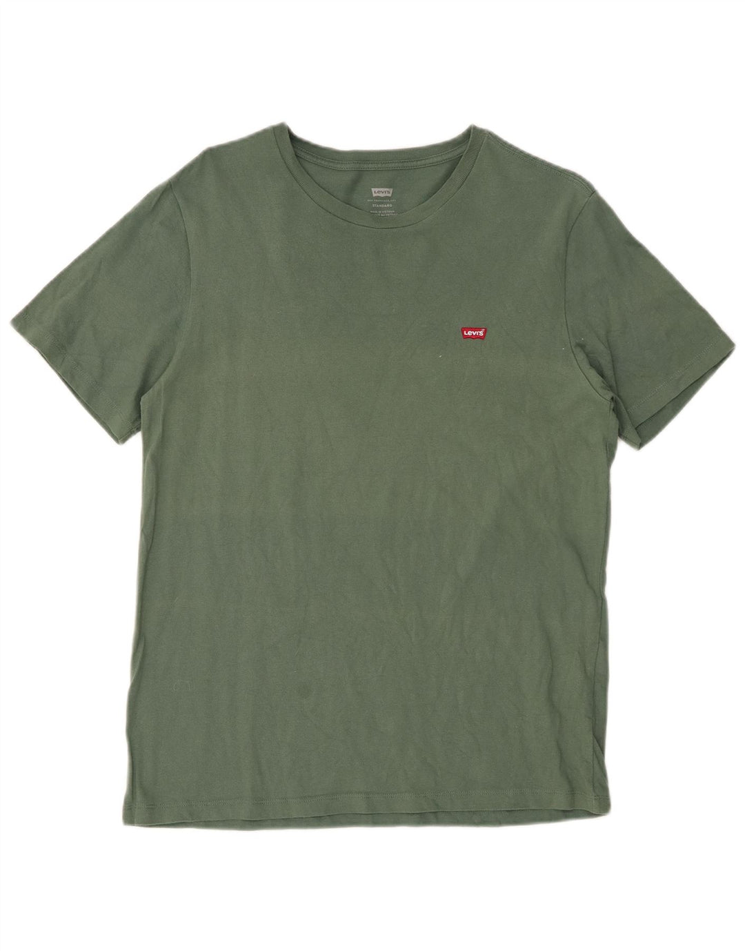 LEVI'S Mens Standard T-Shirt Top Medium Green Cotton