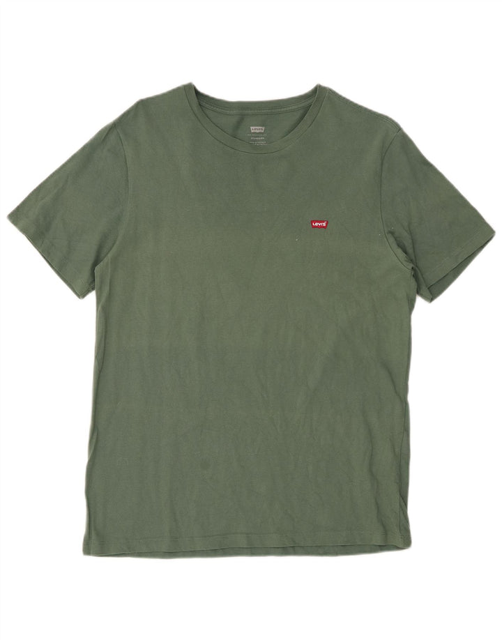 LEVI'S Mens Standard T-Shirt Top Medium Green Cotton