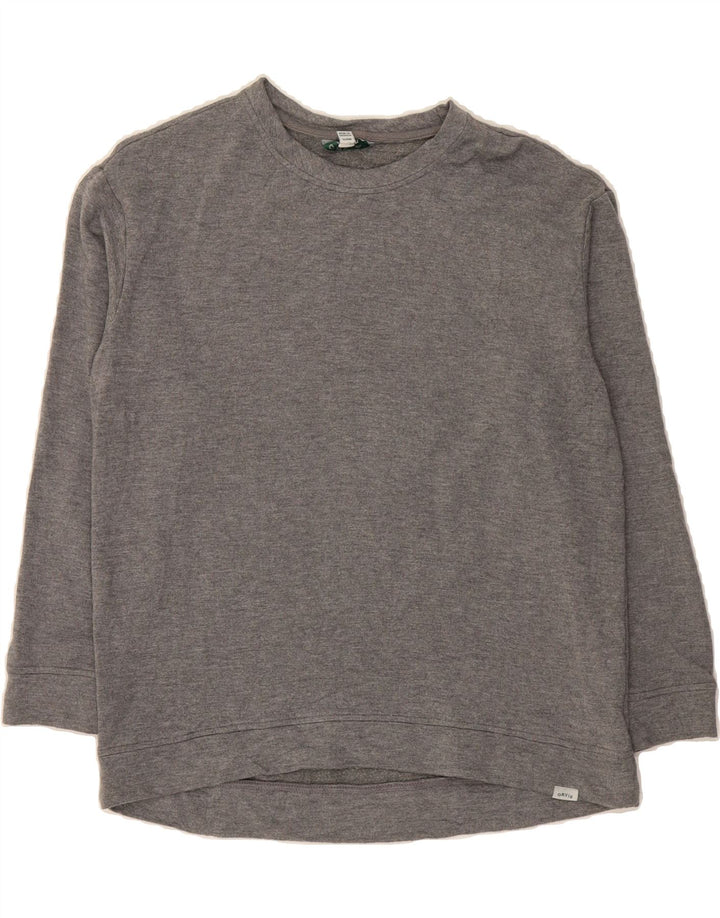 ORVIS Womens Oversized Sweatshirt Jumper UK 10 Small Grey Polyester Vintage Orvis and Second-Hand Orvis from Messina Hembry 