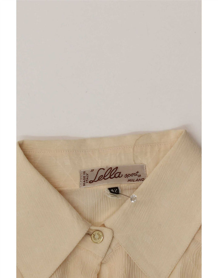 Vintage Womens Shirt Blouse IT 42 Medium Beige