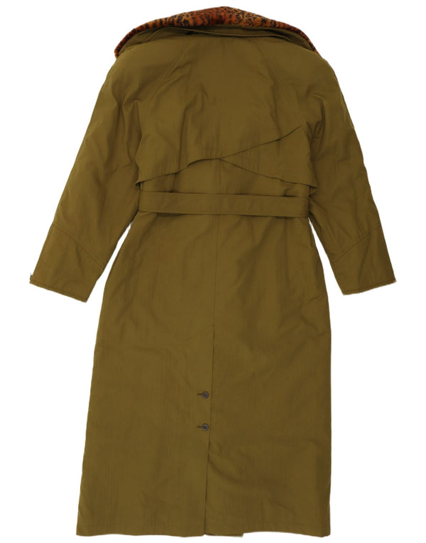 Eskimo Womens Double Breasted Coat UK 12 Medium Green Polyester Classic