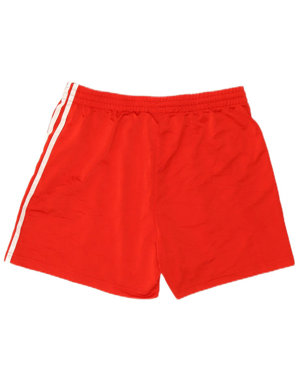 Adidas Womens Sport Shorts UK 16/18 Large Red Polyester