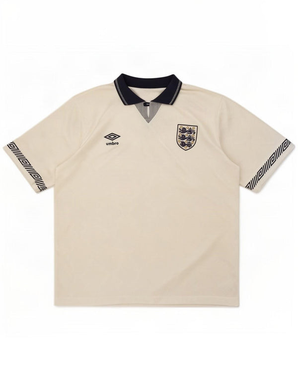 Umbro Mens England 1990-1992 Football Shirt Medium White